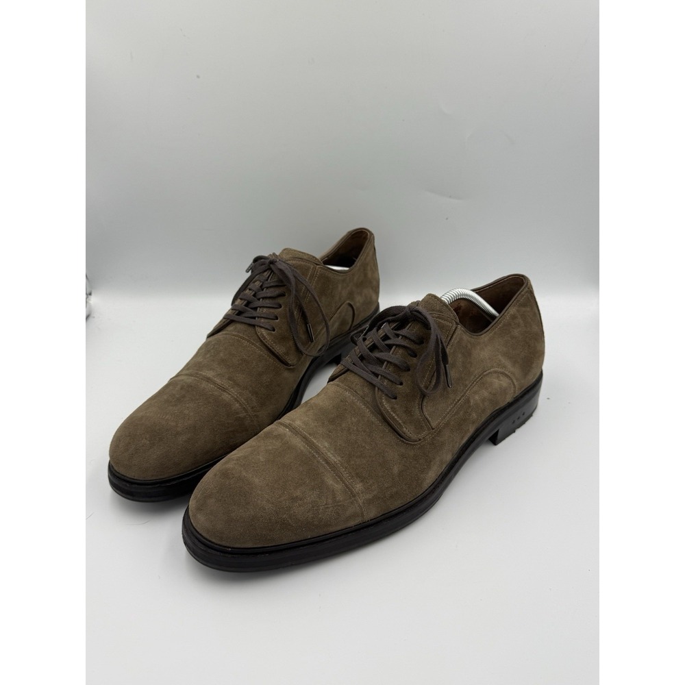 John Varvatos USA Leather Cap Top Oxfords Men's Size 12M Brown Lace Up A660B